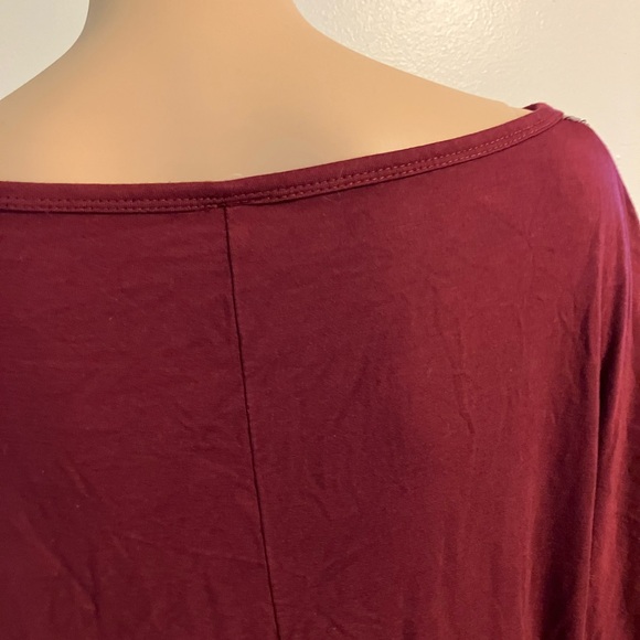 7th Ray Burgundy Sequin Long Sleeve Top - Picture 7 of 7
